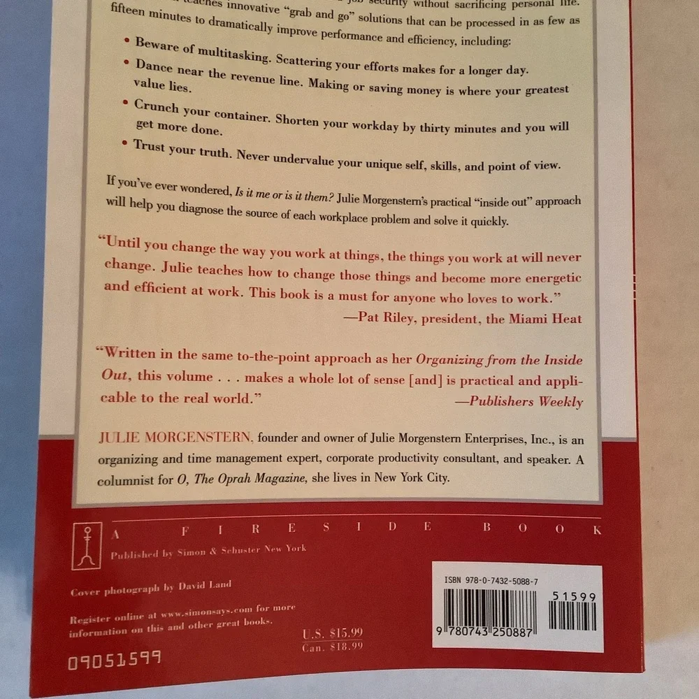 Julie Morgenstern Never Check E-Mail In The Morning Softcover Book - Picture 3 of 7